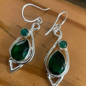 Emerald Earrings .925